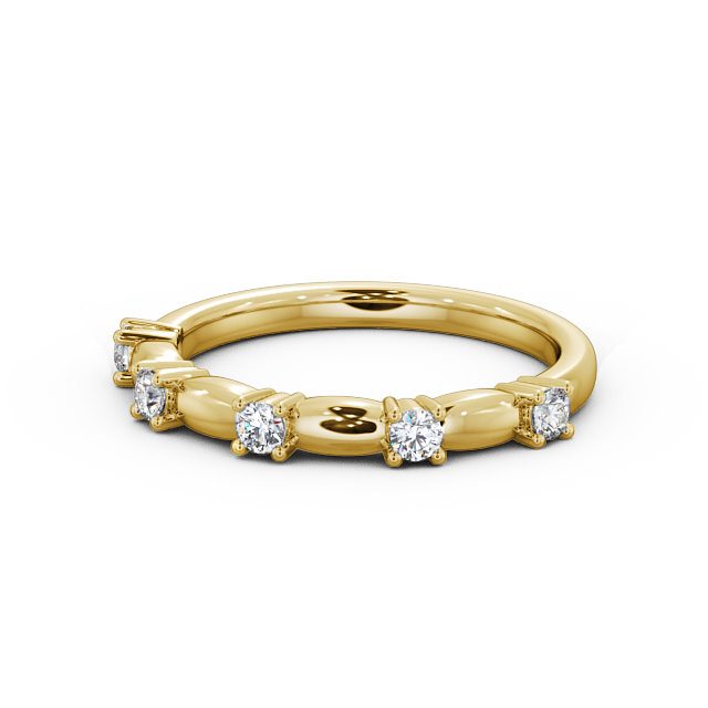 Five Stone Round Diamond Ring 18K Yellow Gold - Alexis FV24_YG_FLAT