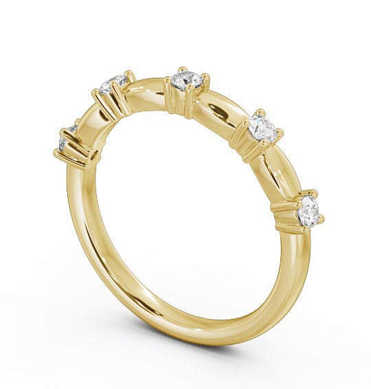 Five Stone Round Diamond Ring 18K Yellow Gold FV24_YG_THUMB1