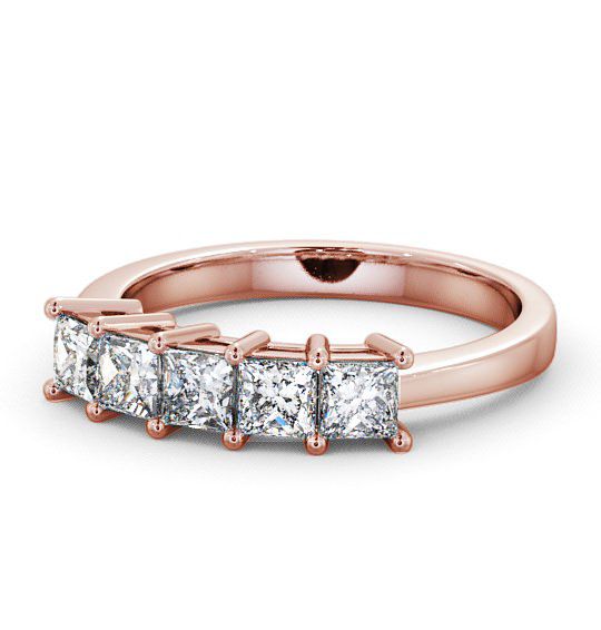  Five Stone Princess Diamond Ring 9K Rose Gold - Dalmeny FV2_RG_THUMB2 