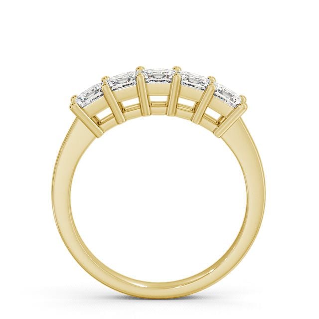 Five Stone Princess Diamond Ring 9K Yellow Gold - Dalmeny FV2_YG_UP