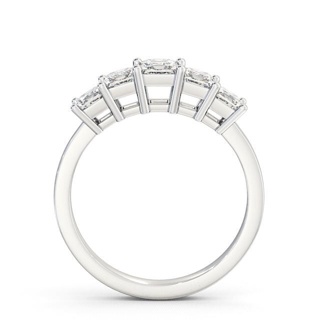 Five Stone Princess Diamond Ring 18K White Gold - Bridgemont FV3_WG_UP