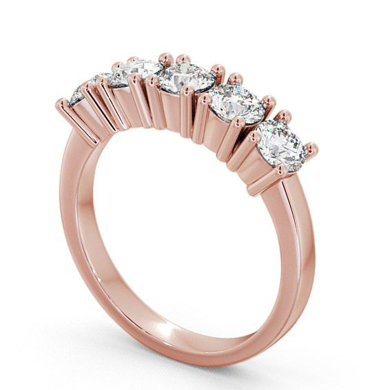 Five Stone Round Diamond Prong Set Ring 9K Rose Gold FV5_RG_THUMB1