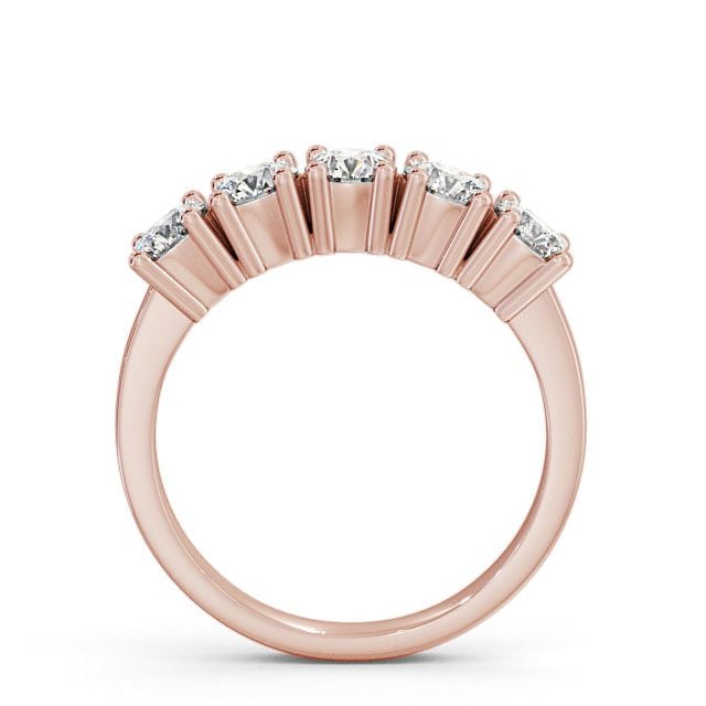Five Stone Round Diamond Ring 18K Rose Gold - Sowerby FV5_RG_UP