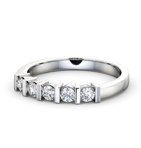  Five Stone Round Diamond Ring 18K White Gold - Hawnby FV6_WG_THUMB2 