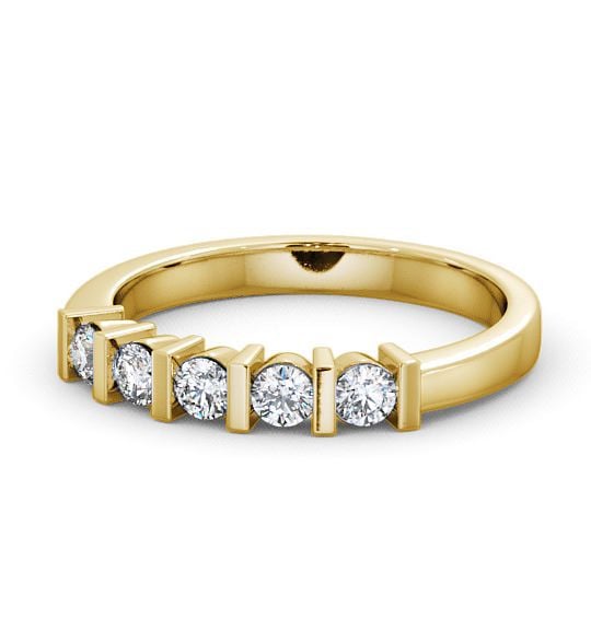  Five Stone Round Diamond Ring 18K Yellow Gold - Hawnby FV6_YG_THUMB2 