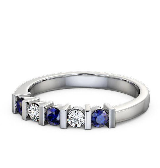 Hawnby Five Stone Ring Gemstone and Diamond 0.41ct FV6GEM_WG_BS_THUMB2 