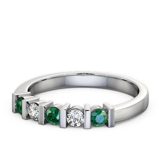 Hawnby Five Stone Ring Gemstone and Diamond 0.41ct FV6GEM_WG_EM_THUMB2 