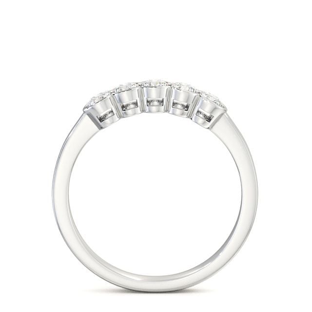 Five Stone Round Diamond Ring Platinum - Rowley FV7_WG_UP