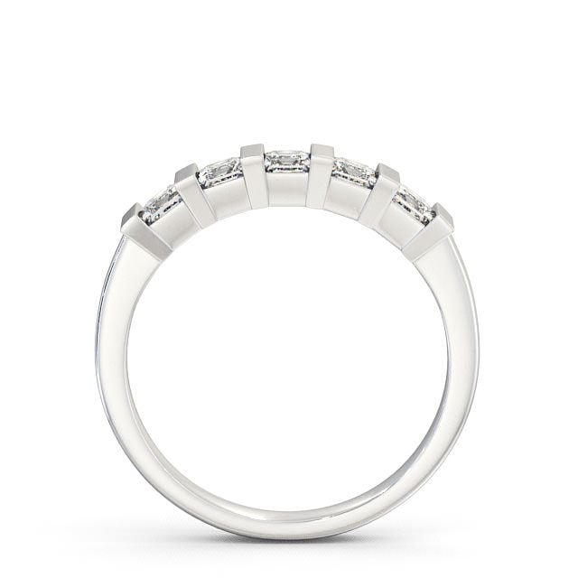 Five Stone Princess Diamond Ring 9K White Gold - Advie FV8_WG_UP