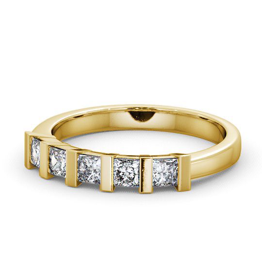  Five Stone Princess Diamond Ring 9K Yellow Gold - Advie FV8_YG_THUMB2 