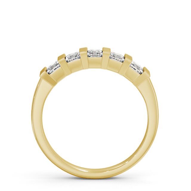 Five Stone Princess Diamond Ring 9K Yellow Gold - Advie FV8_YG_UP