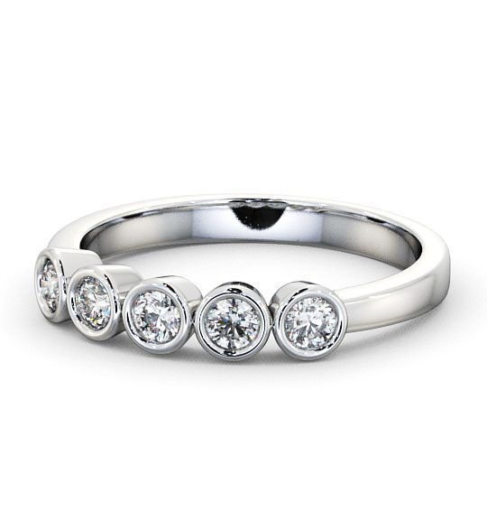  Five Stone Round Diamond Ring Platinum - Avebury FV9_WG_THUMB2 