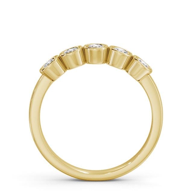 Five Stone Round Diamond Ring 18K Yellow Gold - Avebury FV9_YG_UP