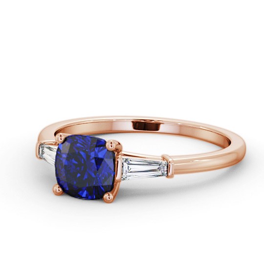 Shoulder Stone Blue Sapphire and Diamond 1.60ct Ring 18K Rose Gold GEM100_RG_BS_THUMB2 