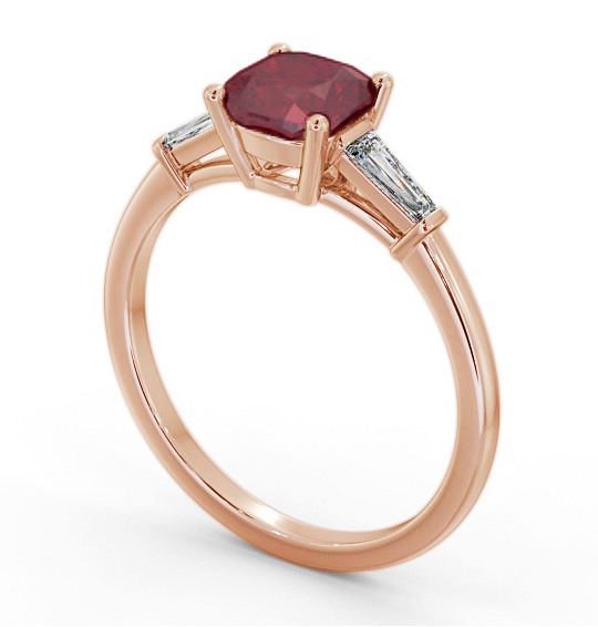 Shoulder Stone Ruby and Diamond 1.60ct Ring 18K Rose Gold GEM100_RG_RU_THUMB1