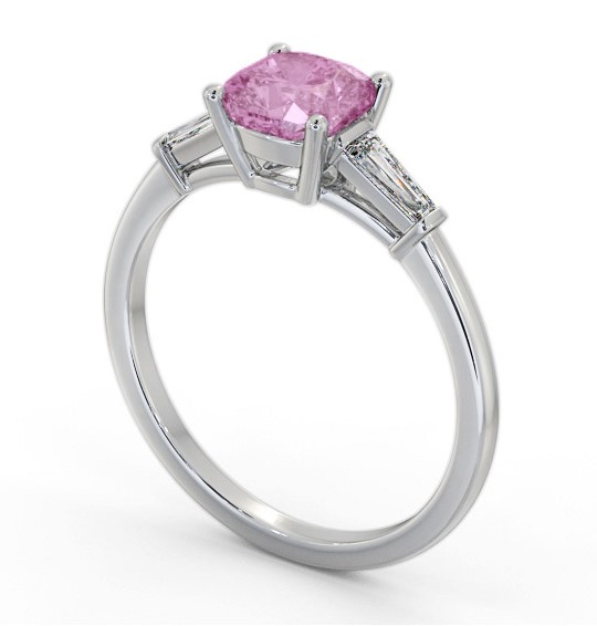 Shoulder Stone Pink Sapphire and Diamond 1.60ct Ring 18K White Gold GEM100_WG_PS_THUMB1 