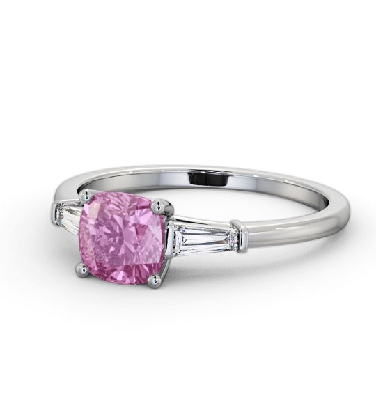 Shoulder Stone Pink Sapphire and Diamond 1.60ct Ring 18K White Gold GEM100_WG_PS_THUMB2 