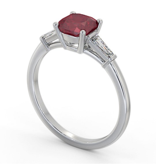 Shoulder Stone Ruby and Diamond 1.60ct Ring 18K White Gold GEM100_WG_RU_THUMB1 