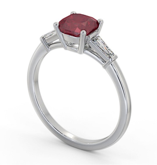 Shoulder Stone Ruby and Diamond 1.60ct Ring Palladium GEM100_WG_RU_THUMB1