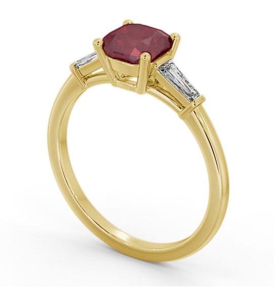 Shoulder Stone Ruby and Diamond 1.60ct Ring 18K Yellow Gold GEM100_YG_RU_THUMB1