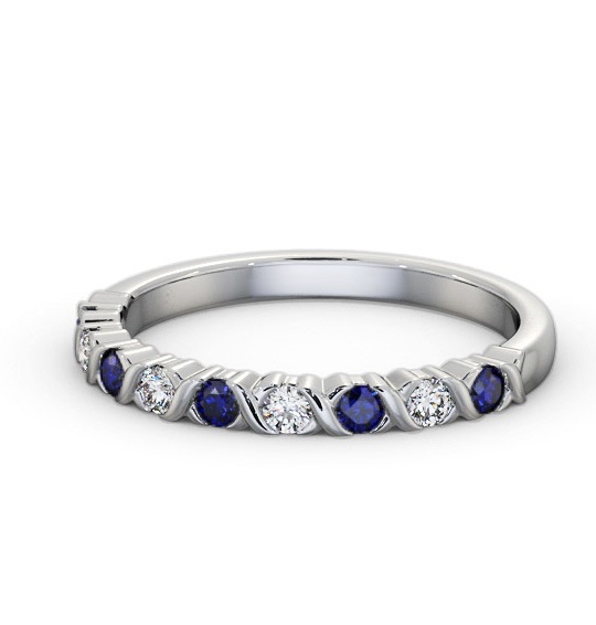Amori Half Eternity Gemstone and Diamond Ring 0.37ct GEM107_WG_BS_THUMB2 