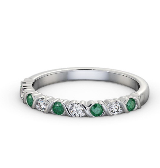 Amori Half Eternity Gemstone and Diamond Ring 0.37ct GEM107_WG_EM_THUMB2 