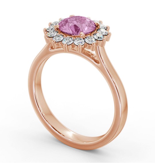 Cluster Pink Sapphire and Diamond 1.80ct Ring 18K Rose Gold GEM108_RG_PS_THUMB1 