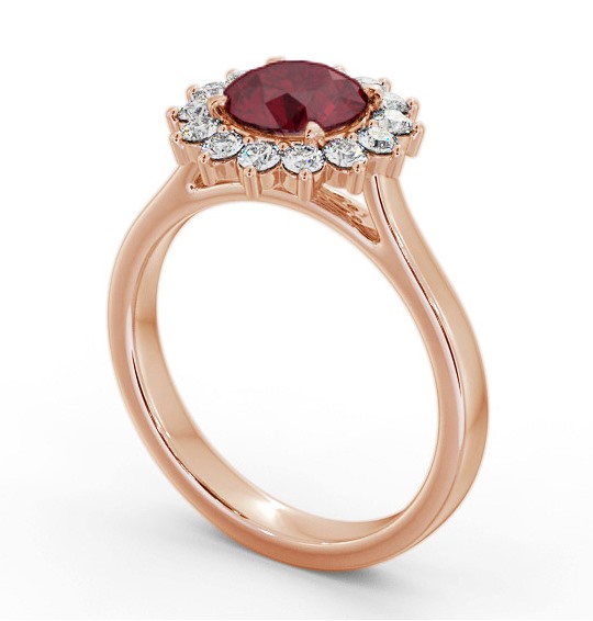 Cluster Ruby and Diamond 1.80ct Ring 9K Rose Gold GEM108_RG_RU_THUMB1