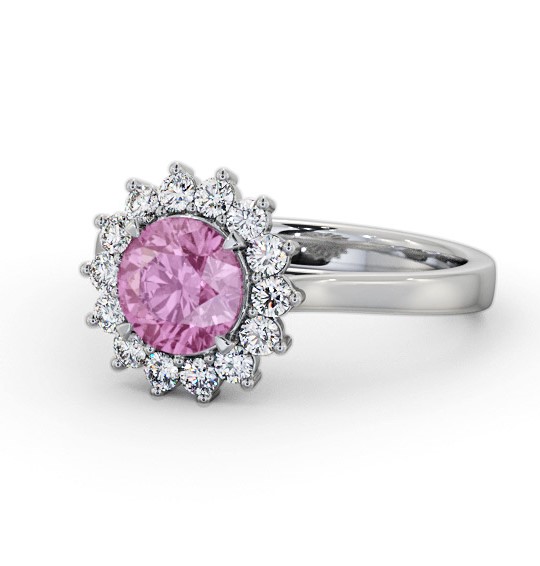  Cluster Pink Sapphire and Diamond 1.80ct Ring 18K White Gold - Jordana GEM108_WG_PS_THUMB2 