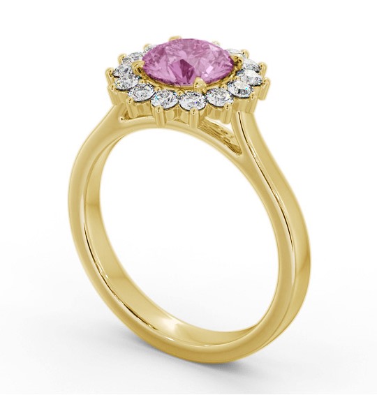 Cluster Pink Sapphire and Diamond 1.80ct Ring 18K Yellow Gold GEM108_YG_PS_THUMB1 