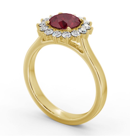 Cluster Ruby and Diamond 1.80ct Ring 18K Yellow Gold GEM108_YG_RU_THUMB1 