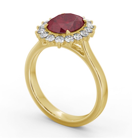 Cluster Ruby and Diamond 2.50ct Ring 18K Yellow Gold GEM109_YG_RU_THUMB1 