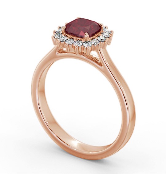 Cluster Ruby and Diamond 0.90ct Ring 18K Rose Gold GEM110_RG_RU_THUMB1