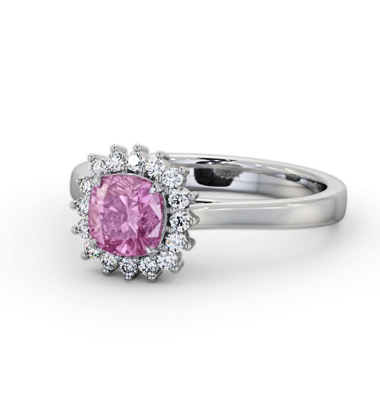 Cluster Pink Sapphire and Diamond 0.90ct Ring 18K White Gold GEM110_WG_PS_THUMB2 