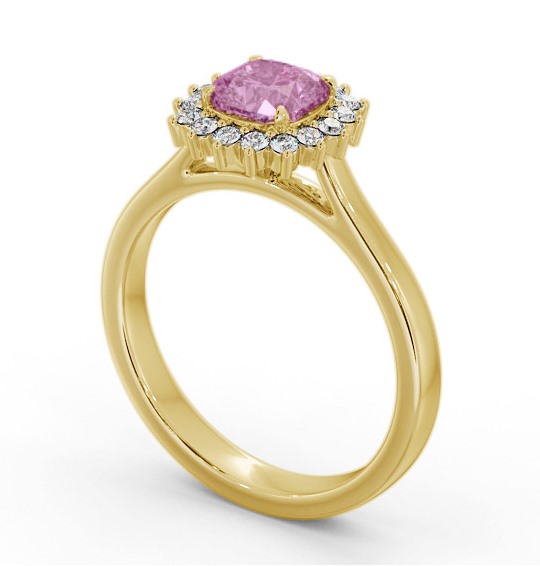 Cluster Pink Sapphire and Diamond 0.90ct Ring 9K Yellow Gold GEM110_YG_PS_THUMB1