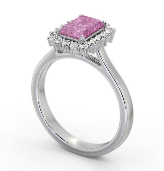 Cluster Pink Sapphire and Diamond 1.45ct Ring 18K White Gold GEM111_WG_PS_THUMB1