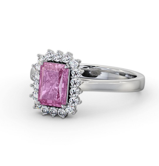 Cluster Pink Sapphire and Diamond 1.45ct Ring 18K White Gold GEM111_WG_PS_THUMB2 