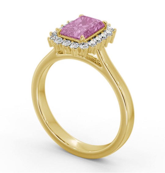 Cluster Pink Sapphire and Diamond 1.45ct Ring 18K Yellow Gold GEM111_YG_PS_THUMB1