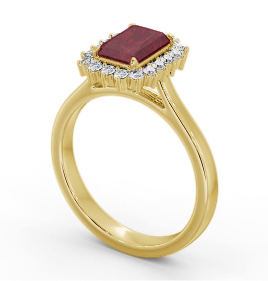 Cluster Ruby and Diamond 1.45ct Ring 18K Yellow Gold GEM111_YG_RU_THUMB1