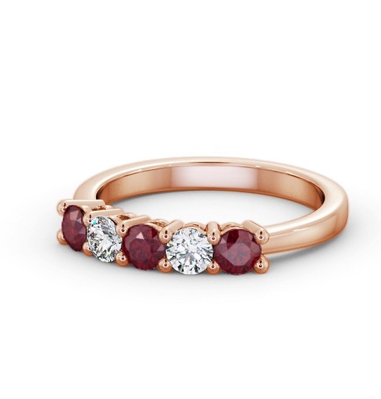 Brinley Five Stone Gemstone and Diamond Ring 0.94ct GEM112_RG_RU_THUMB2 