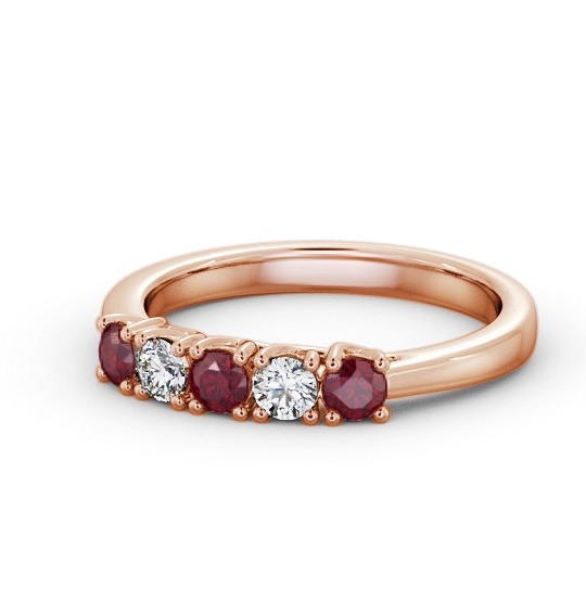 Kamori Five Stone Gemstone and Diamond Ring 0.65ct GEM113_RG_RU_THUMB2 