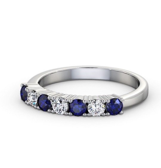 Joplin Seven Stone Gemstone and Diamond Ring 0.64ct GEM114_WG_BS_THUMB2 