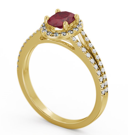 Halo Ruby and Diamond 0.86ct Ring 9K Yellow Gold GEM14_YG_RU_THUMB1