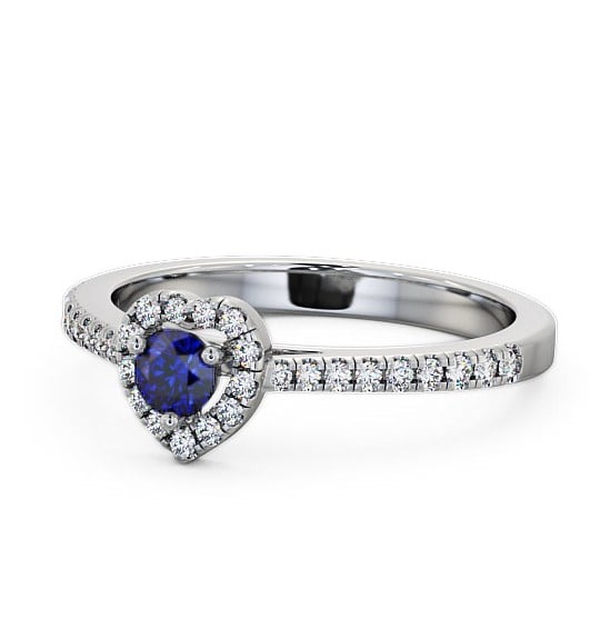  Halo Blue Sapphire and Diamond 0.50ct Ring 9K White Gold - Neiva GEM16_WG_BS_THUMB2 
