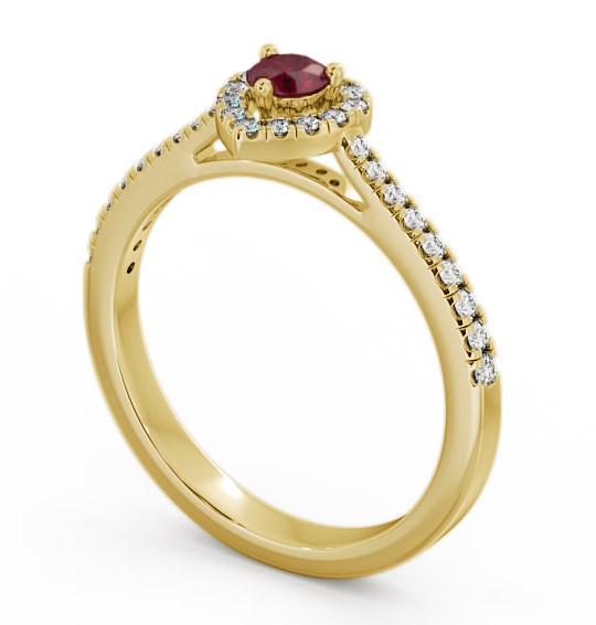 Halo Ruby and Diamond 0.50ct Ring 18K Yellow Gold GEM16_YG_RU_THUMB1 