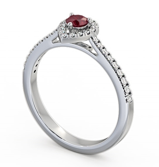 Halo Ruby and Diamond 0.37ct Ring Palladium GEM17_WG_RU_THUMB1