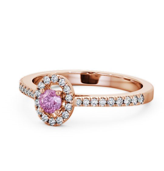  Halo Pink Sapphire and Diamond 0.36ct Ring 9K Rose Gold - Verel GEM18_RG_PS_THUMB2 