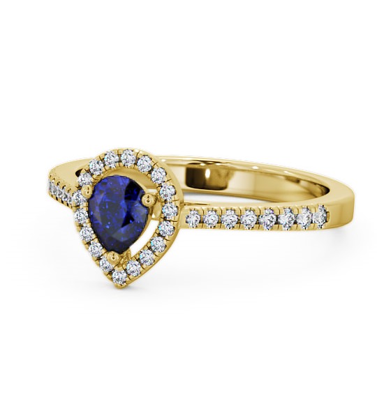  Halo Blue Sapphire and Diamond 0.57ct Ring 9K Yellow Gold - Orla GEM19_YG_BS_THUMB2 