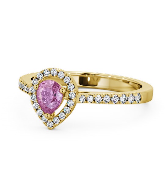  Halo Pink Sapphire and Diamond 0.57ct Ring 9K Yellow Gold - Orla GEM19_YG_PS_THUMB2 