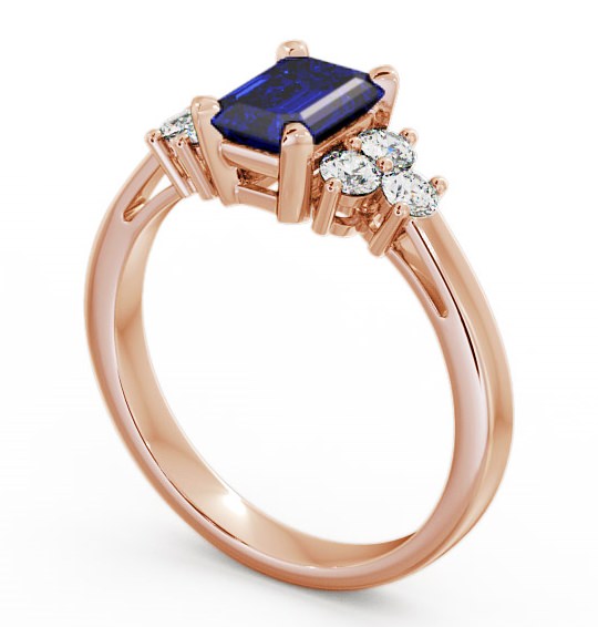 Blue Sapphire and Diamond 1.51ct Ring 18K Rose Gold - Ambra GEM1_RG_BS_THUMB1